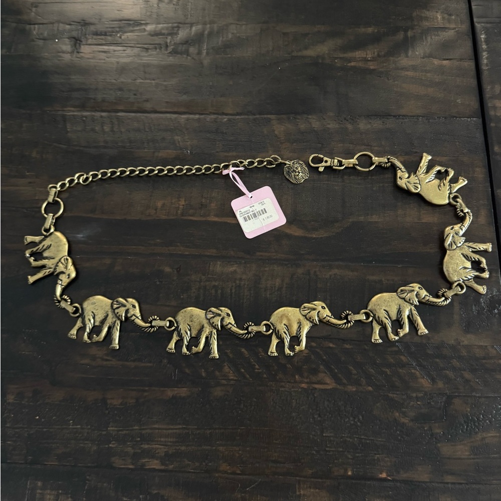 Calypso St. Barth Gold Elephant Chain Belt